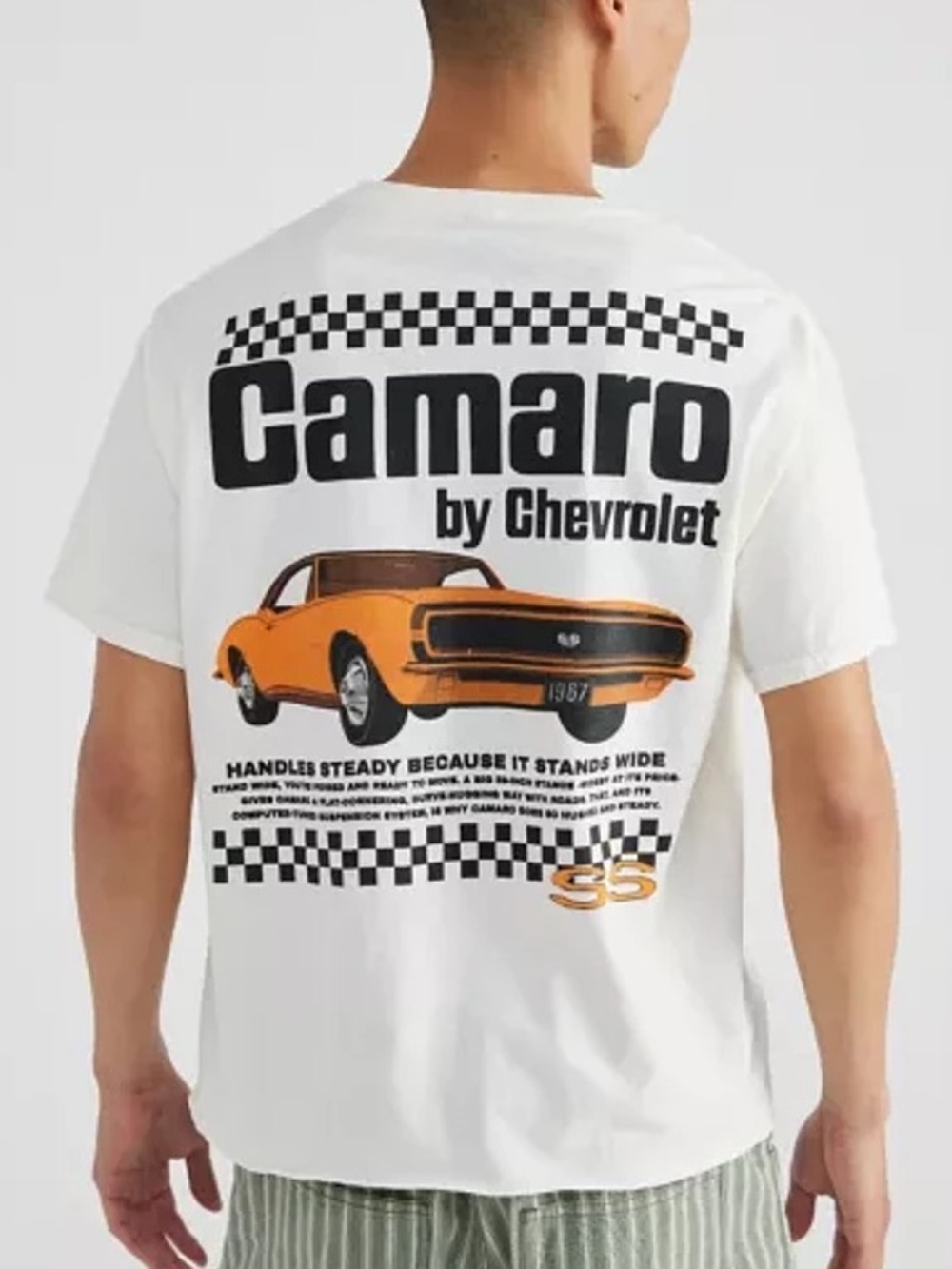Oversized Graphic Cropped Camaro Tee